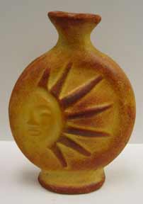 Terra Cotta - Clay Jug with Sun Design